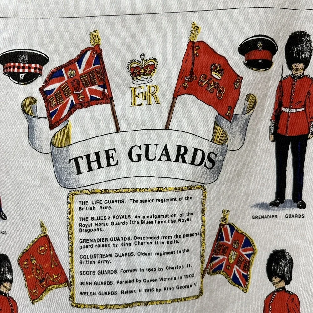 Vintage London Scene Made in Uk Lamont The Guards Tea Towel Wall Hanging